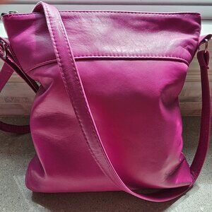 Supple Pink Leather Purse / Satchel